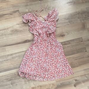 Old Navy Red and Blue Floral Dress